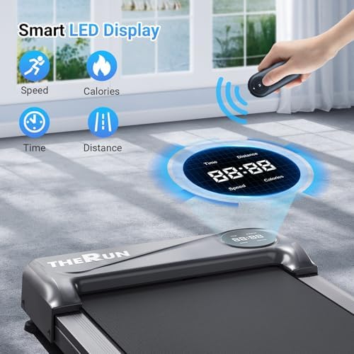 THERUN Walking Pad with 40" Longer Belt Under Desk Treadmill 300LBS Weight - Image 6