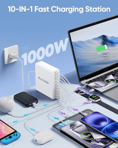 1000W USB C Charging Station, 120W PD GaN5 Super Fast USB C Charger Block - Image 2