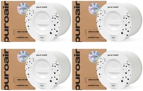 PuroAir 240 Replacement Filter - Genuine 240 Filter Replacement (4PK) by PuroAir