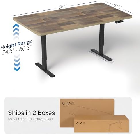 VIVO Reclaimed Wood 55 x 28 in Standing Desk, DESK-KIT-2B55P - Image 3