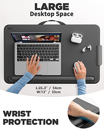 SAIJI Laptop Lap Desk, Portable Laptop Desk for Bed Fits Up to 17" Laptops - Image 2