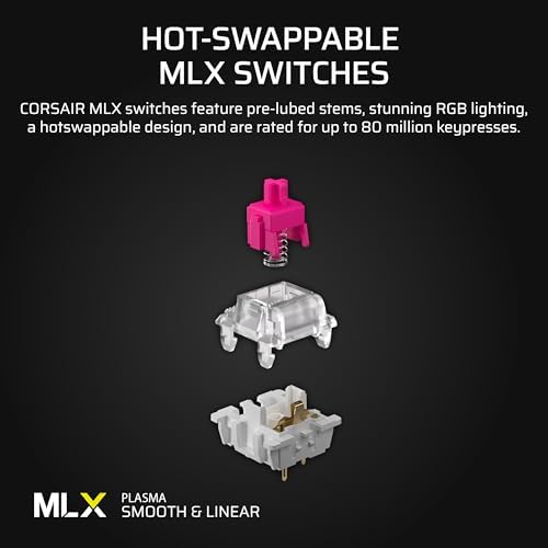 Corsair Vanguard 96 Wired Mechanical Gaming Keyboard – 96% Layout, MLX Plasma Linear Switches, 8000Hz Polling, LCD Display, Virtual Stream Deck, G-Keys, SOCD Flashtap, QWERTY US – Black - Image 5