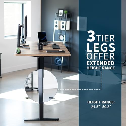 VIVO Reclaimed Wood 71 x 36 in Standing Desk, DESK-KIT-2B7P-36 - Image 5