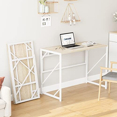 Elephance Folding Desk Writing Computer Desk for Home Office No-Assembly - Image 2