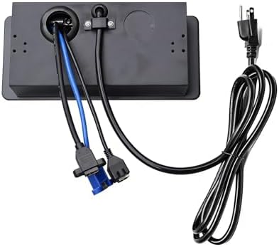 Conference Table Power Hub, Pop up Outlet with HDMI, PD20W, Black - Image 6