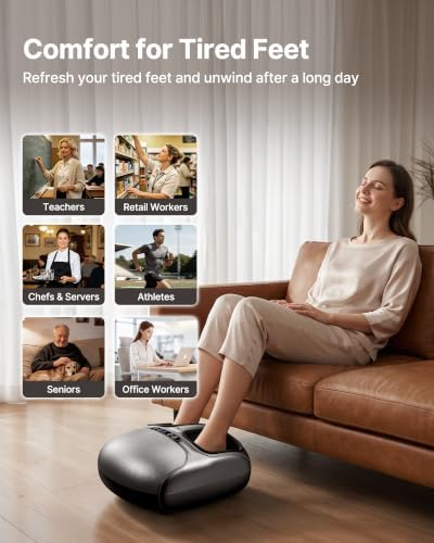 Shiatsu Foot Massager with Heat and Air Compression for Plantar Fasciitis - Image 6
