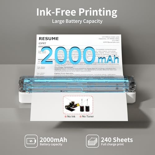 iDPRT Portable Inkless Printer for Travel,Wireless Thermal Printers - Image 4