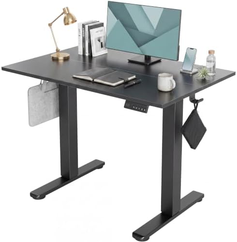 Claiks Electric Standing Desk 40x24 Inch Adjustable Desk, Black by CLAIKS