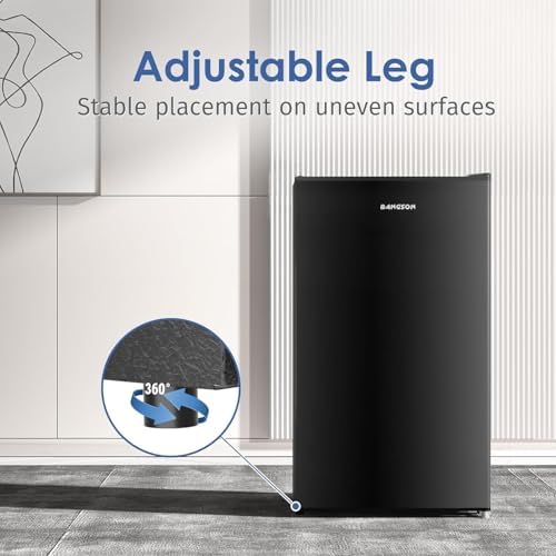 BANGSON Mini Fridge with Freezer, 3.2Cu.Ft, Single Door Small Refrigerator, Energy-efficient, Low Noise, Mini fridge for Bedroom Dorm and Office, Black - Image 6