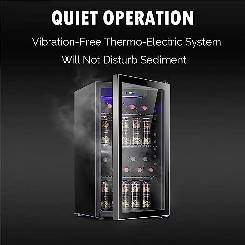 Antarctic Star Wine Cooler Cabinet Beverage Refrigerator 3.2cu.ft Black - Image 2