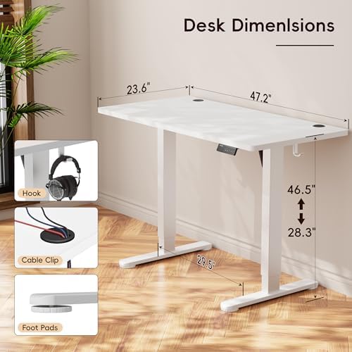Monomi Electric Standing Desk 48”x24 Height Adjustable Sit Stand Desk - Image 2