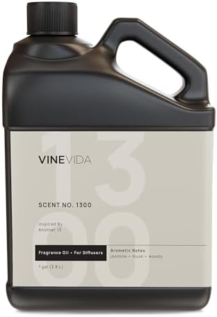 VINEVIDA [128 Fl Oz] Scent NO. 1300 Fragrance Oil for Cold Air Diffusers, Aromatic Notes of Jasmine Musk Woody, Essential Oils for Diffuser Oil Refill & Air Freshener Room Spray by VINEVIDA