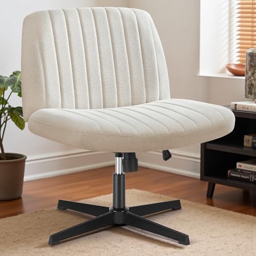 DUMOS Criss Cross Chair, Cross Legged Vanity Chair, Home Office by DumosLifestyle