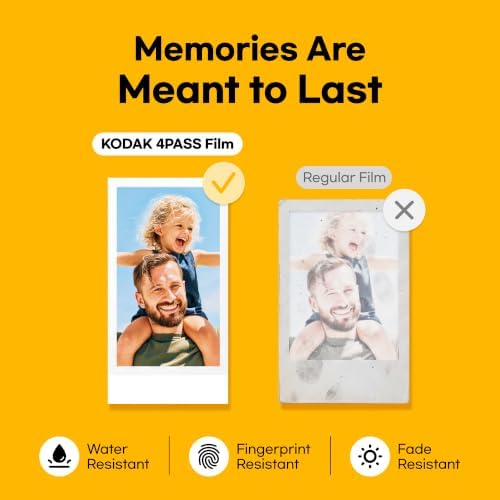 KODAK Mini 2 Retro 2x3 Portable Photo Printer, 4PASS, 38 Sheets, Yellow - Image 6