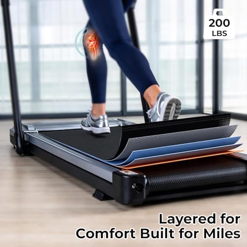 Walking Pad Treadmill for Home, Lightweight Walk Machine with Remote Control and LED Display, Portable Treadmill Under Desk for Walking, Jogging, Running - Image 4