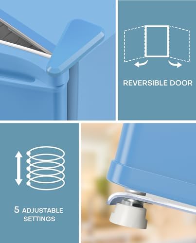 Upstreman 1.7 Cu.ft Mini Fridge with Freezer, Blue-FR17 - Image 6