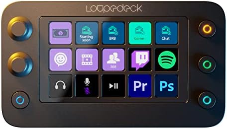 Loupedeck Live S - The Streaming Console for Desktop Productivity, Full Stream Control and Content Creation with Customizable LED Touchscreen Buttons, Dials and RGB Buttons, Works with PC and Mac by Loupedeck