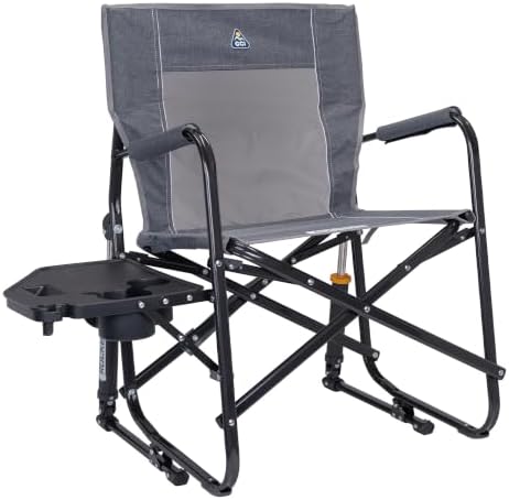 GCI Outdoor Freestyle Rocker Portable Folding Rocking Chair, Outdoor Camping Chair with Side Table by GCIOUTDOOR