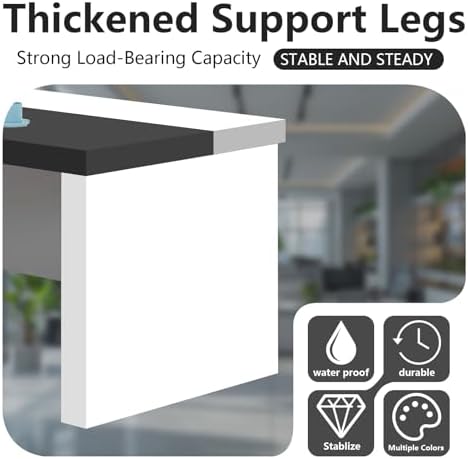 L Shaped Executive Desk with Drawers, Large Office Desk with Storage Cabinet, Wood L Shape Desk for Home Office or Business Workspace, Left or Right Cabinet Option, Multiple Sizes & Colors - Image 5