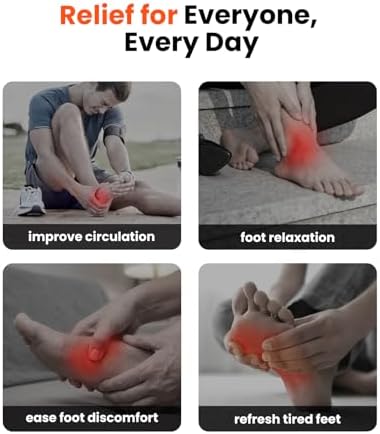 BOB AND BRAD Foot Massager with Heat, Shiatsu Deep Kneading & Air Compression for Plantar Fasciitis, FSA Eletric Feet Massager Machine, Fits US Size 12, HSA Eligible - Image 6