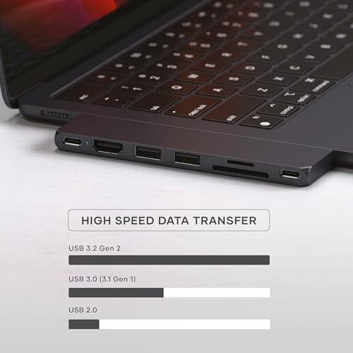 Satechi 7-in-1 USB-C Hub Pro Slim, 100W Charging, 4K HDMI, USB4, Midnight - Image 6