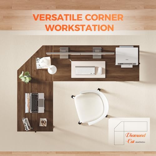 Mericonia 51 inch L Shaped Desk with CPU Stand, Simple Corner Gaming Desk - Image 3