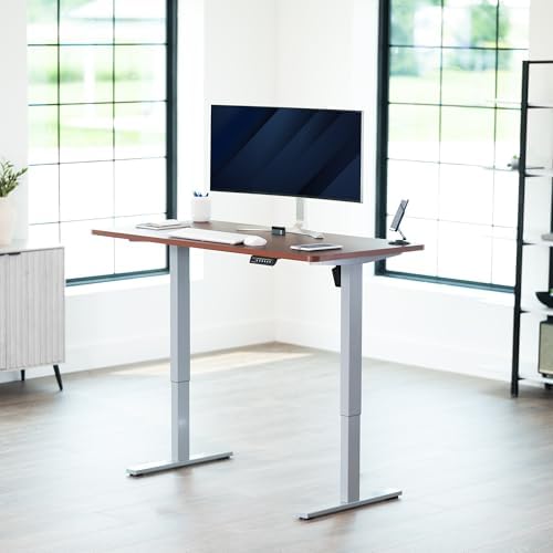 VIVO Dark Walnut 55 x 28 in Standing Desk, DESK-KIT-1G55D - Image 2