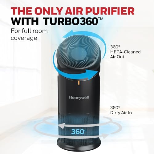 Honeywell Allergen Plus 3-in-1 HEPA Fan Air Purifier, Circulator, Black - Image 4