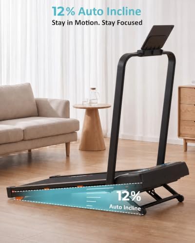 Walking Pad with Auto 12% Incline Handle Bar,Foldable Treadmill for Home - Image 7