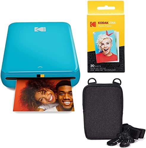 KODAK Step Instant Photo Printer with Bluetooth/NFC, Zink Technology & KODAK App for iOS & Android (Blue) Go Bundle by Unknown