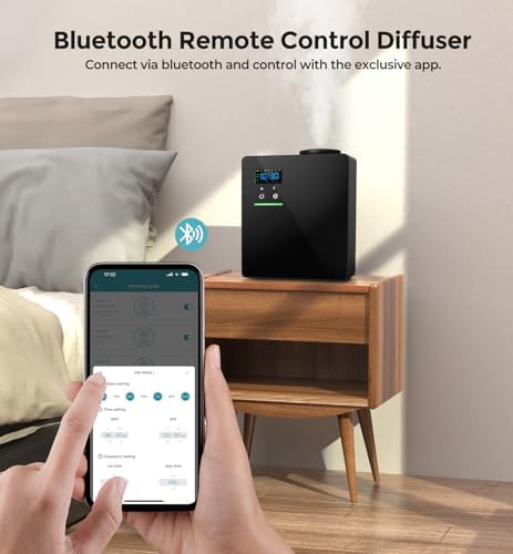 Waterless Essential Oil Diffuser 5000 Sq.Ft Coverage for Home Hotel Office, 200ml Cold Air Scent Machine for HVAC, Bluetooth App Control, Quiet No-Heat Aroma Diffuser - Image 4