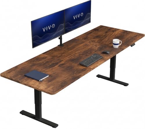 VIVO Rustic Vintage Brown 83 x 30 in Standing Desk, DESK-KIT-1B8N by VIVO