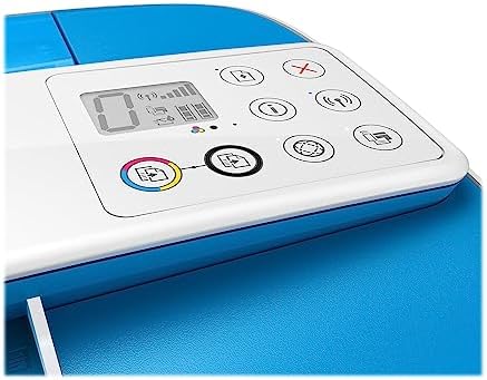 HP DeskJet 3755 Compact All-in-One Wireless Printer, Instant Ink, Works with Alexa - Blue Accent (J9V90A) - Image 6