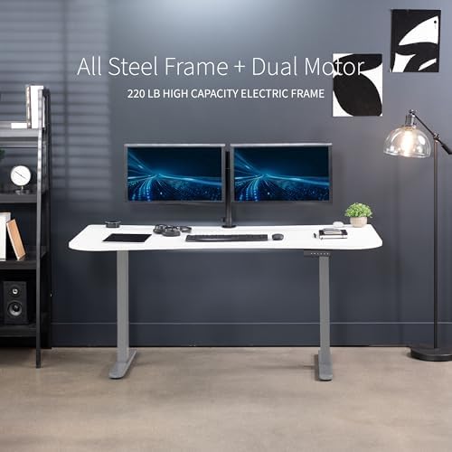 VIVO White 60 x 24 in Standing Desk, DESK-KIT-E2G1W - Image 6