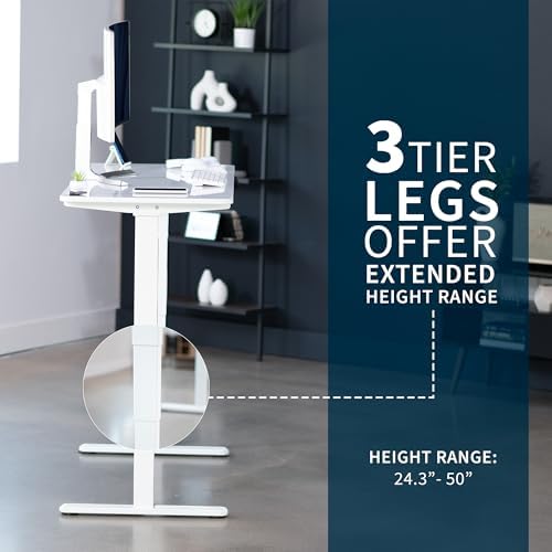 VIVO White Dry Erase 60 x 24 in Standing Desk, DESK-KIT-2W6WE - Image 5