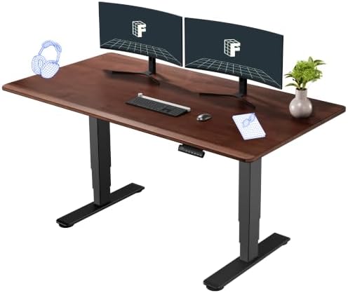 FLEXISPOT E6 Solid Wood Dual Motor 3-Stage Electric Standing Desk, 63 x 30 by Unknown