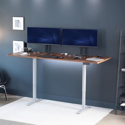 VIVO Rustic Vintage Brown 83 x 30 in Standing Desk, DESK-KIT-E2G84-30N - Image 2