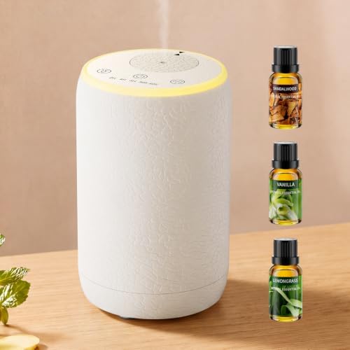 Waterless Diffuser for Essential Oil with 7-Color Light for Home, White by Unknown