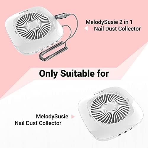 MelodySusie Nail Dust Collector Replacement Filter 2 Pack, Reusable Dust Filter for MelosySusie Vacuum Fan Dust Collector Extractor Electric Dust Suction Machine - Image 2