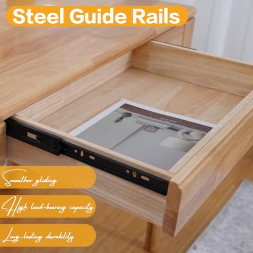 Solid Wood Desk,Study Home Office Desks,Computer Desk for Small Spaces - Image 3