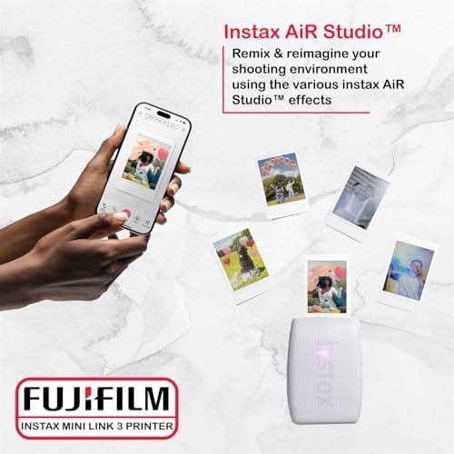 Fujifilm Instax Mini Link 3 Printer Bundle Instax Mini Film (40 Sheets), Link 3 Protective Case (Clay White) - Image 4