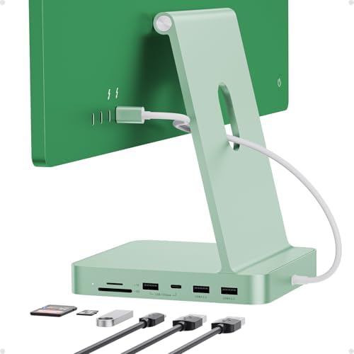 USB C HUB for iMac 24 inch M1/M3/M4 with M.2 NVMe 4TB SSD Enclosure by PULWTOP