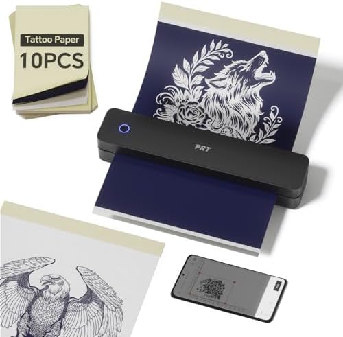PRT Tattoo Stencil Printer Wireless with 10pcs Transfer Paper by PRT