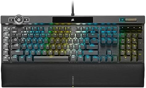 Corsair K100 RGB Optical-Mechanical Wired Gaming Keyboard - QWERTY US Layout, OPX Switches - PBT Double-Shot Keycaps - Elgato Stream Deck and iCUE Compatible - Black by Unknown