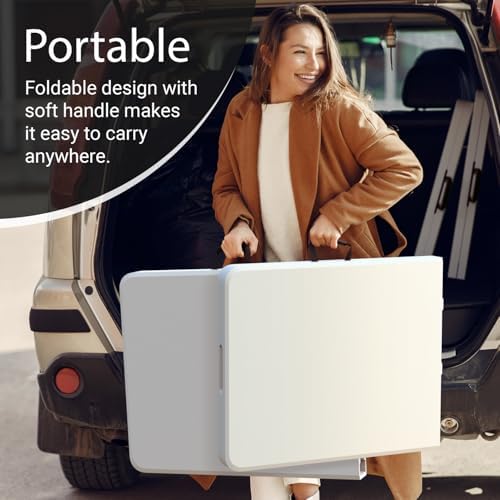 6 Feet Foldable Table with Built in Handle & Steel Legs | 6FT Heavy Duty Folding Portable | Perfect for Party, Dining, Wedding, Events, Picnic Indoor, Outdoor, Camping, Utility, Folding - 6 Foot - Image 6