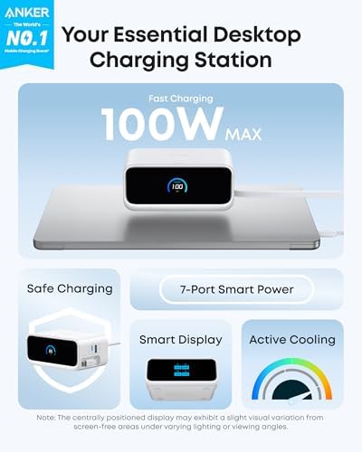 Anker Nano Charging Station, 100W 7-in-1 Power Strip, Retractable Charger - Image 2
