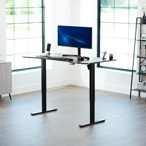 VIVO Dark Walnut 63 x 32 in Standing Desk, DESK-KIT-1B1D - Image 2
