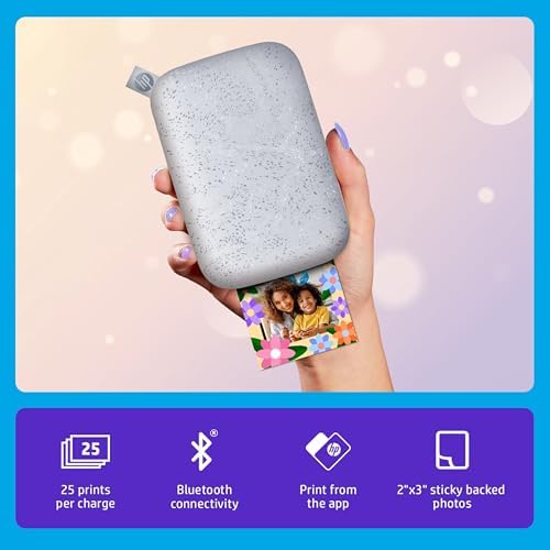 HP Sprocket Portable 2x3 Instant Color Photo Printer (Luna Pearl) Starter Bundle - Image 2