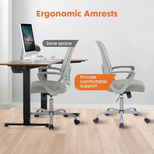 Sweetcrispy Executive Home Office Chair, Mesh Office Chair, Grey - Image 4