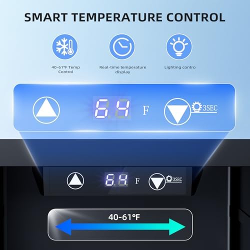 Antarctic Star 18L Beverage Refrigerator Cooler 24Can, Mini Fridge with Quiet Compressor, LED Light,Freestanding Small Fridge with Electronic Temperature Control for Home and Bar(40-61 ℉) - Image 2